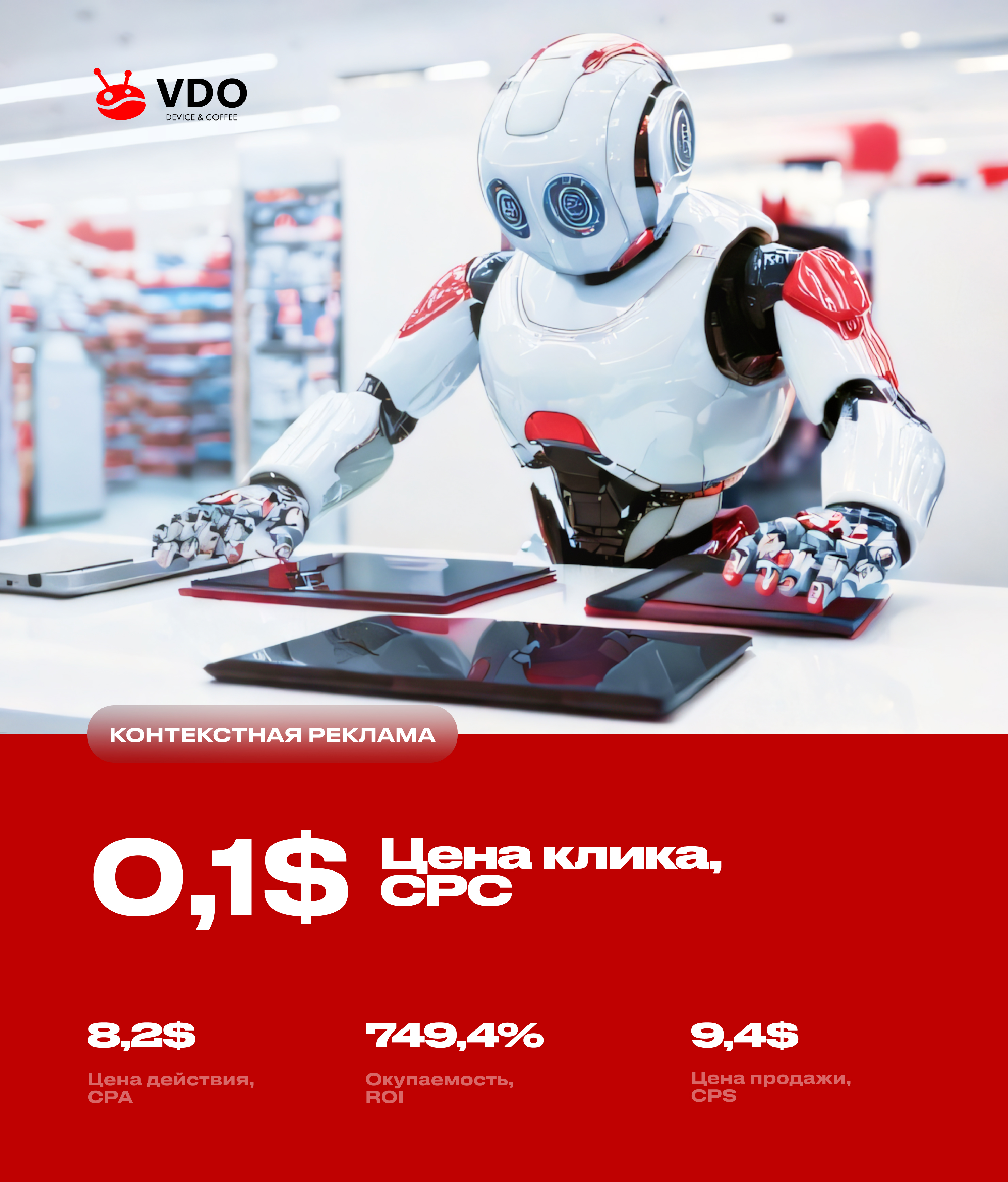 Контекстная реклама для интернет-магазина электроники VDO.BY